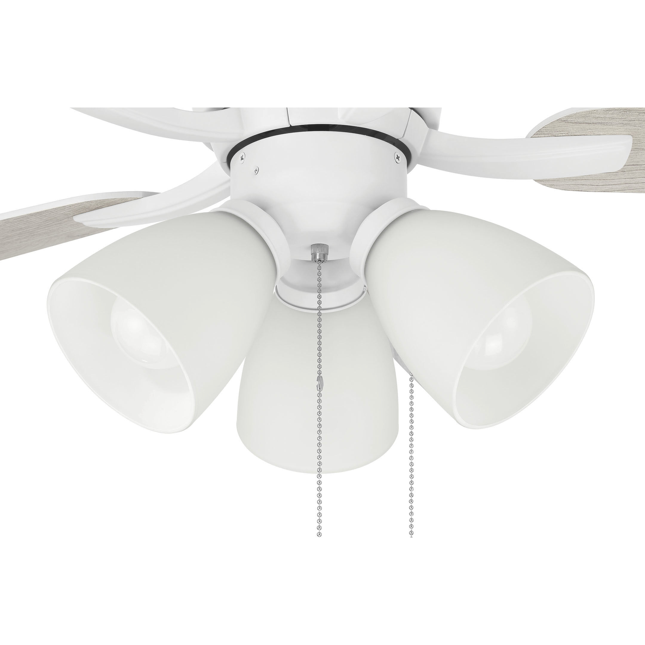 Wheeler 52 inch White with White/Washed Oak Blades Fan