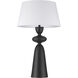 Misha 28.07 inch 100 watt Flat Black Table Lamp Portable Light
