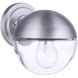 Evie Outdoor Wall Mount in Satin Aluminum, Small