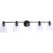 Emilio 5 Light 42 inch Flat Black Vanity Light Wall Light