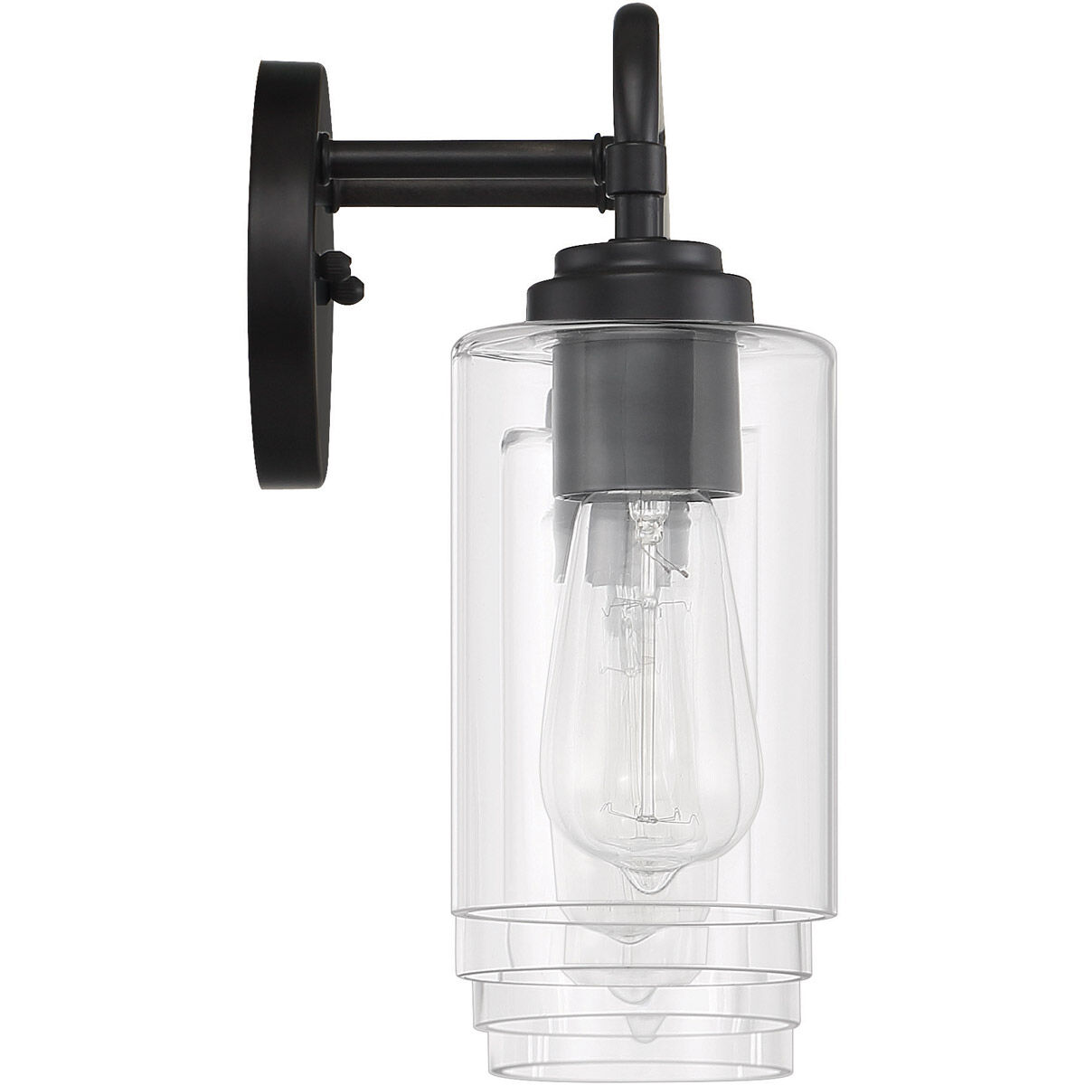 Stowe 4 Light 31 inch Flat Black Vanity Light Wall Light