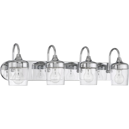 Wrenn 4 Light 30 inch Chrome Vanity Light Wall Light
