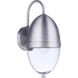 Sivo Outdoor Wall Mount in Satin Aluminum, Medium