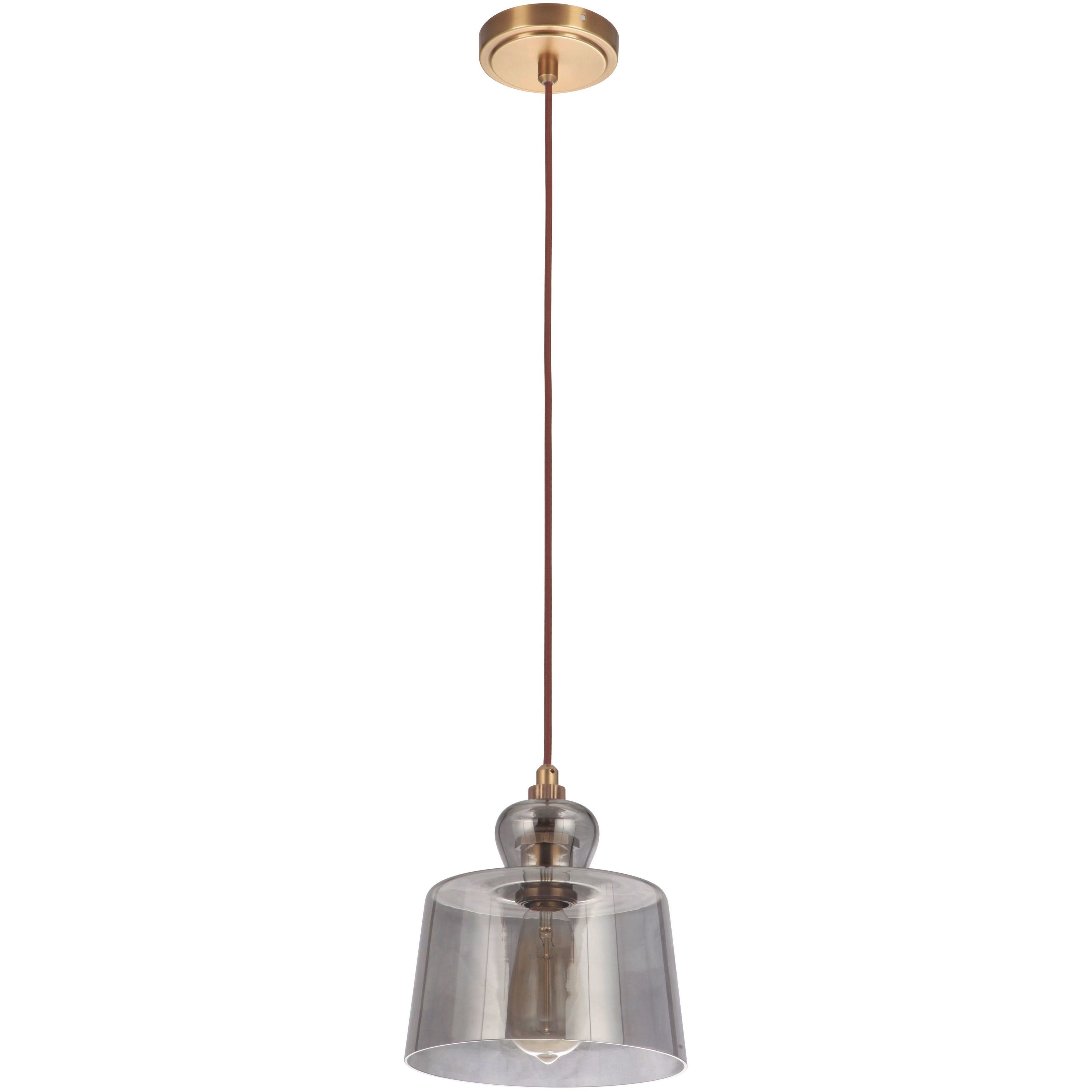 Gallery State House 1 Light 8.63 inch Vintage Brass Mini Pendant Ceiling Light
