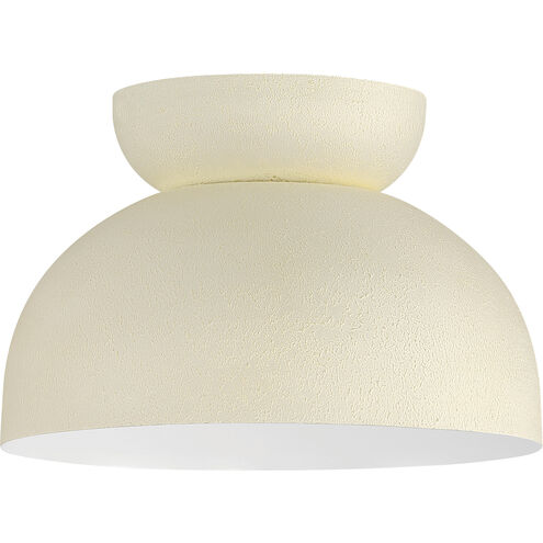 Ventura Dome 1 Light 10.5 inch Cottage White Flushmount Ceiling Light