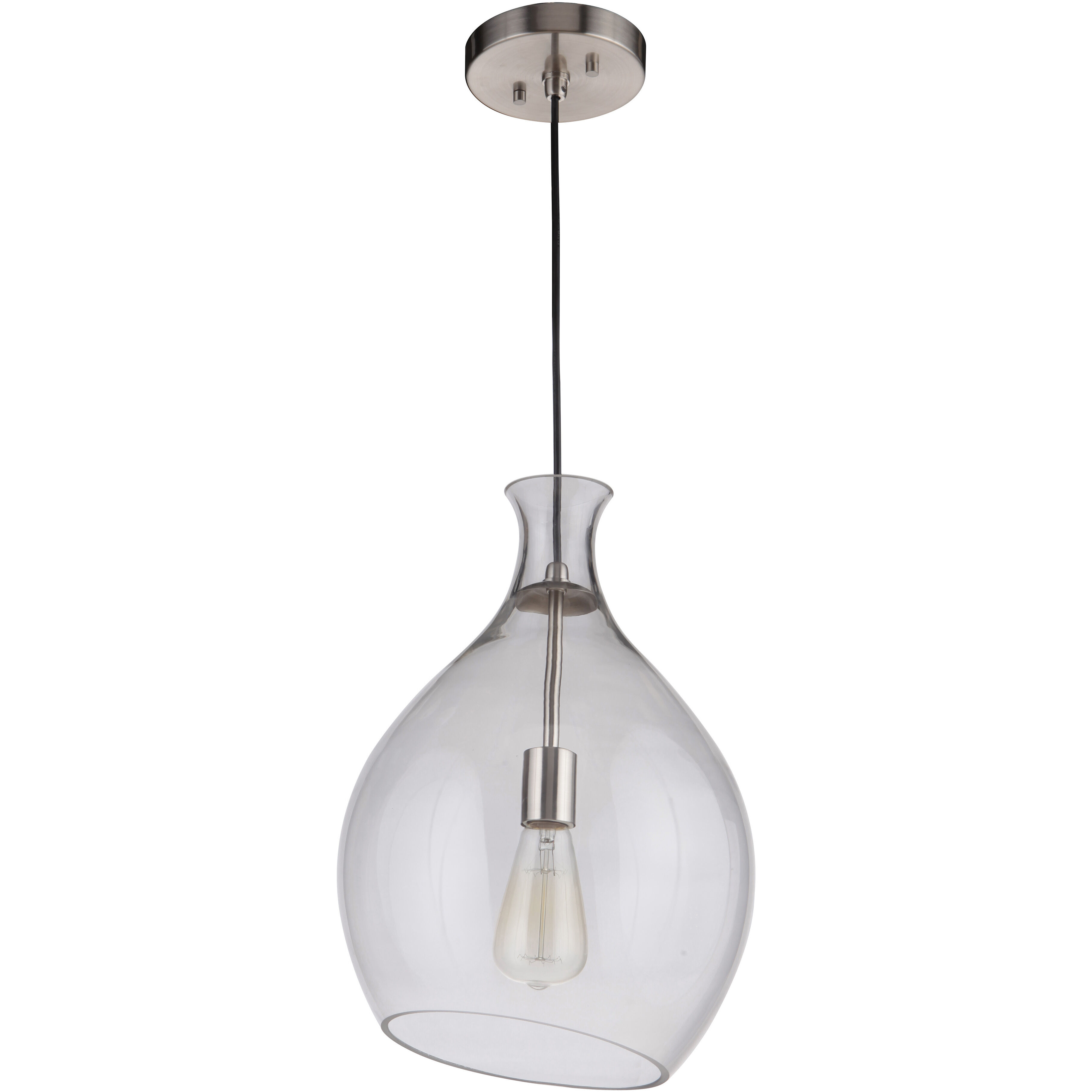 Zuni 1 Light 11.3 inch Brushed Polished Nickel Pendant Ceiling Light
