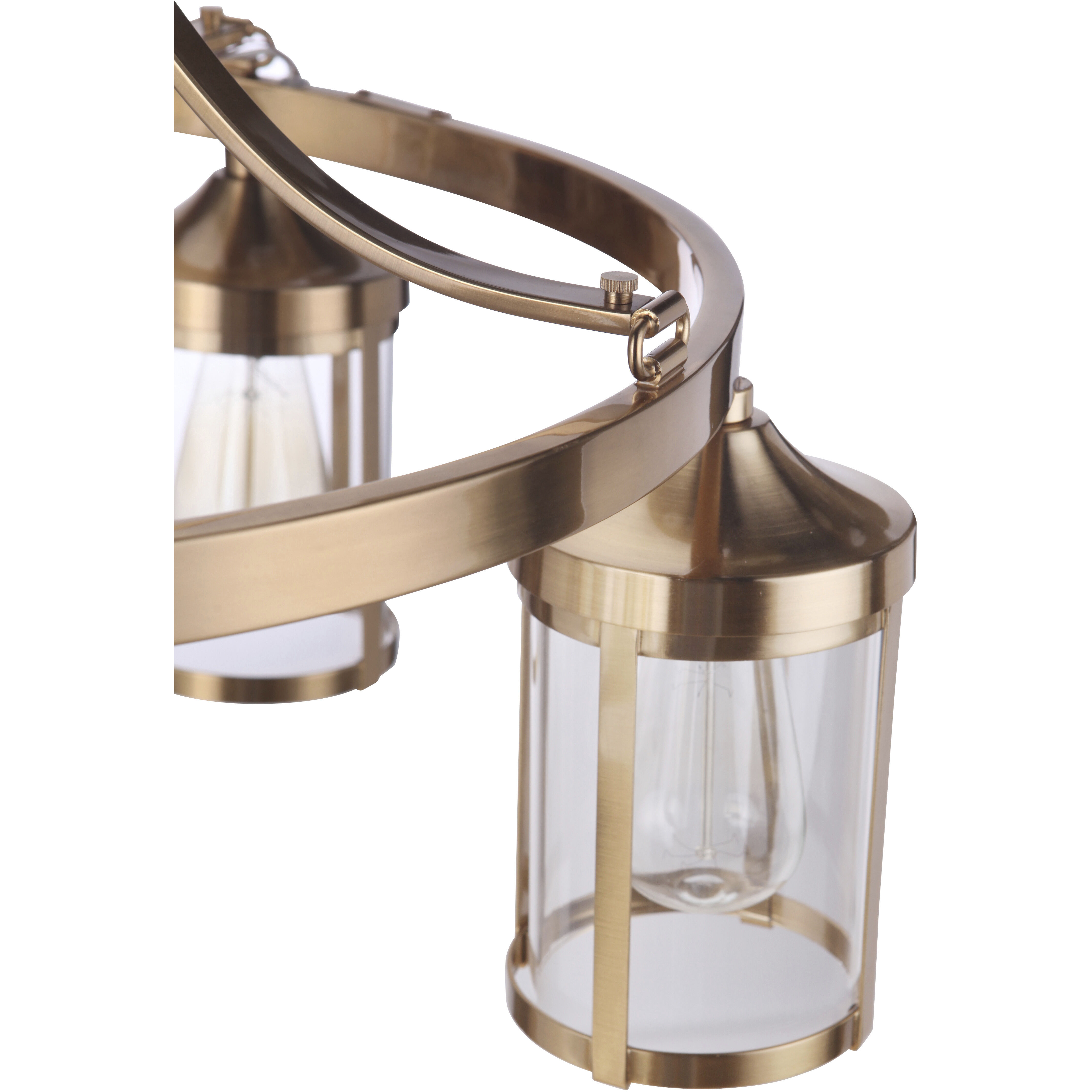 Elliot 5 Light 27 inch Satin Brass Chandelier Ceiling Light