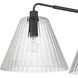 Pleated 3 Light 14 inch Flat Black Island Light Ceiling Light