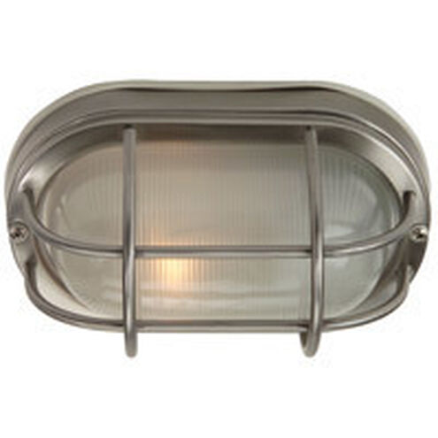 Bulkheads 1 Light 5 inch Stainless Steel Outdoor Flushmount, Small