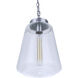 Laclede 1 Light 9.3 inch Satin Aluminum Outdoor Pendant