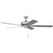 Super Pro 60 inch Brushed Satin Nickel with Brushed Nickel/Greywood Blades Contractor Ceiling Fan