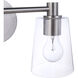Emilio 2 Light 15 inch Brushed Polished Nickel Vanity Light Wall Light