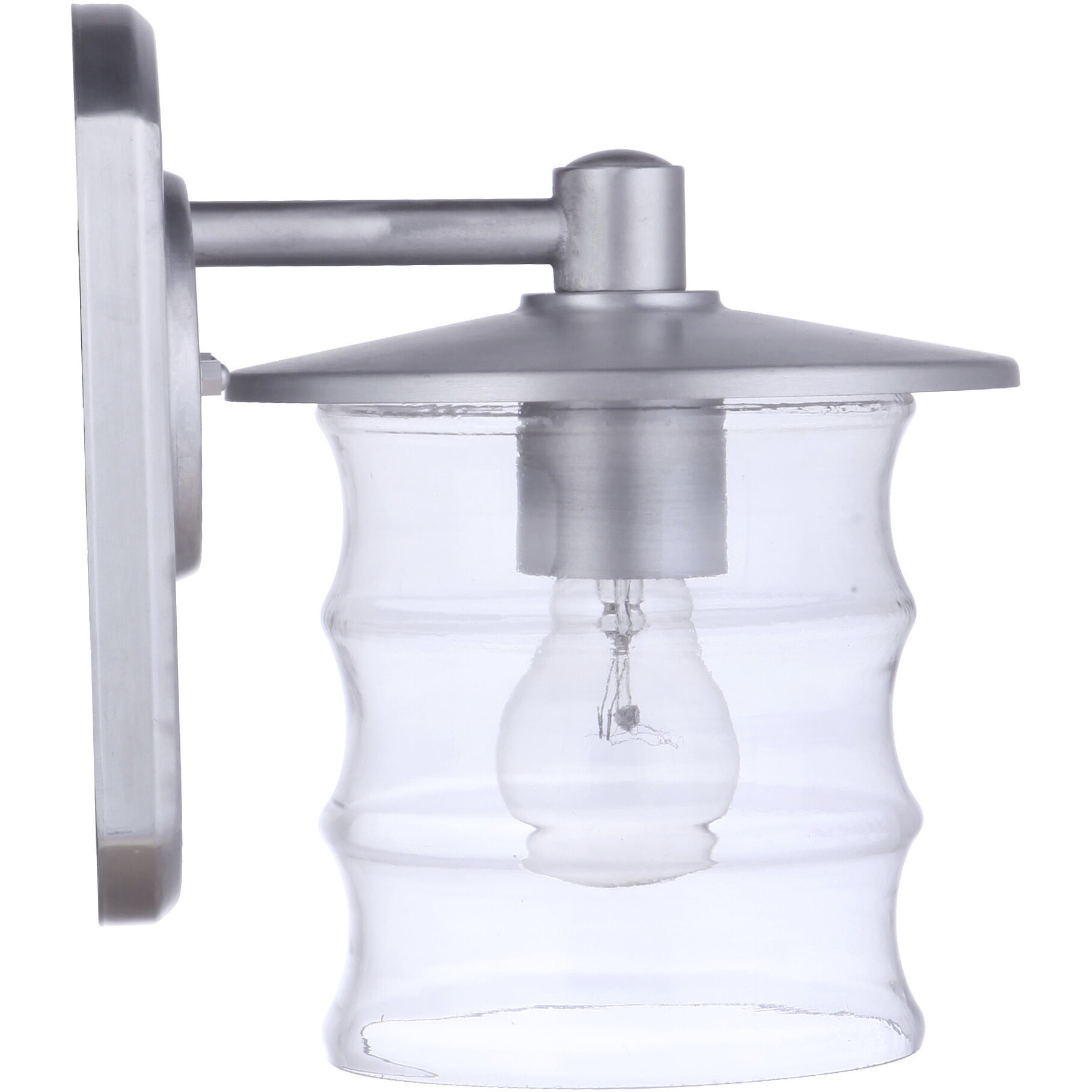 Canon Outdoor Wall Mount in Satin Aluminum, Small