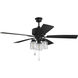 Neighborhood Kate 52 inch Flat Black with Black Walnut/Grey Walnut Blades Ceiling Fan