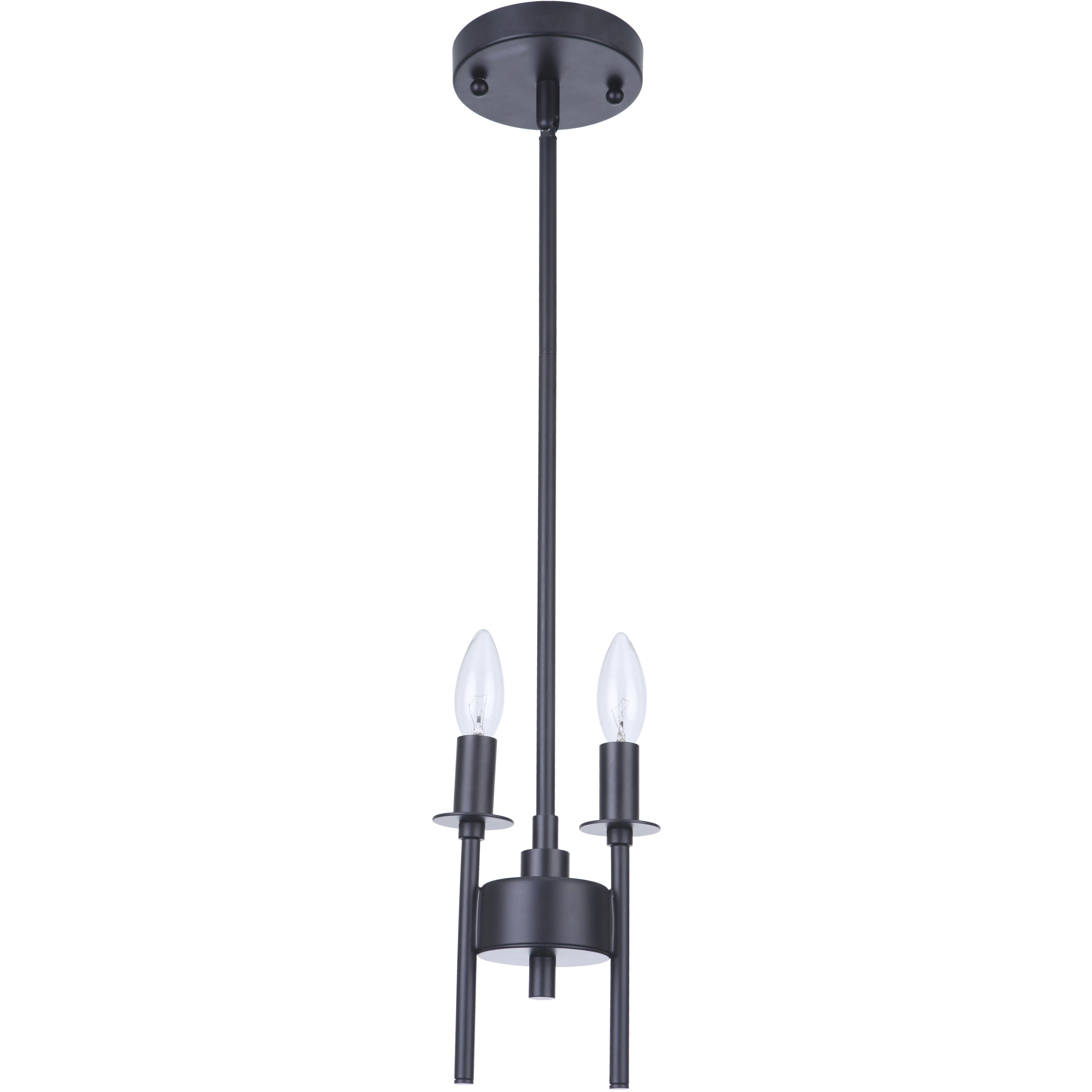 Larrson 2 Light 5.63 inch Flat Black Mini Pendant Ceiling Light