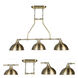 Timarron 3 Light 43 inch Legacy Brass Island Light Ceiling Light