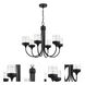 Wrenn 6 Light 25.98 inch Flat Black Chandelier Ceiling Light