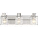 Rori 3 Light 20.25 inch Polished Nickel Vanity Light Wall Light