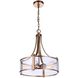 Elliot 5 Light 16.38 inch Satin Brass Pendant Ceiling Light
