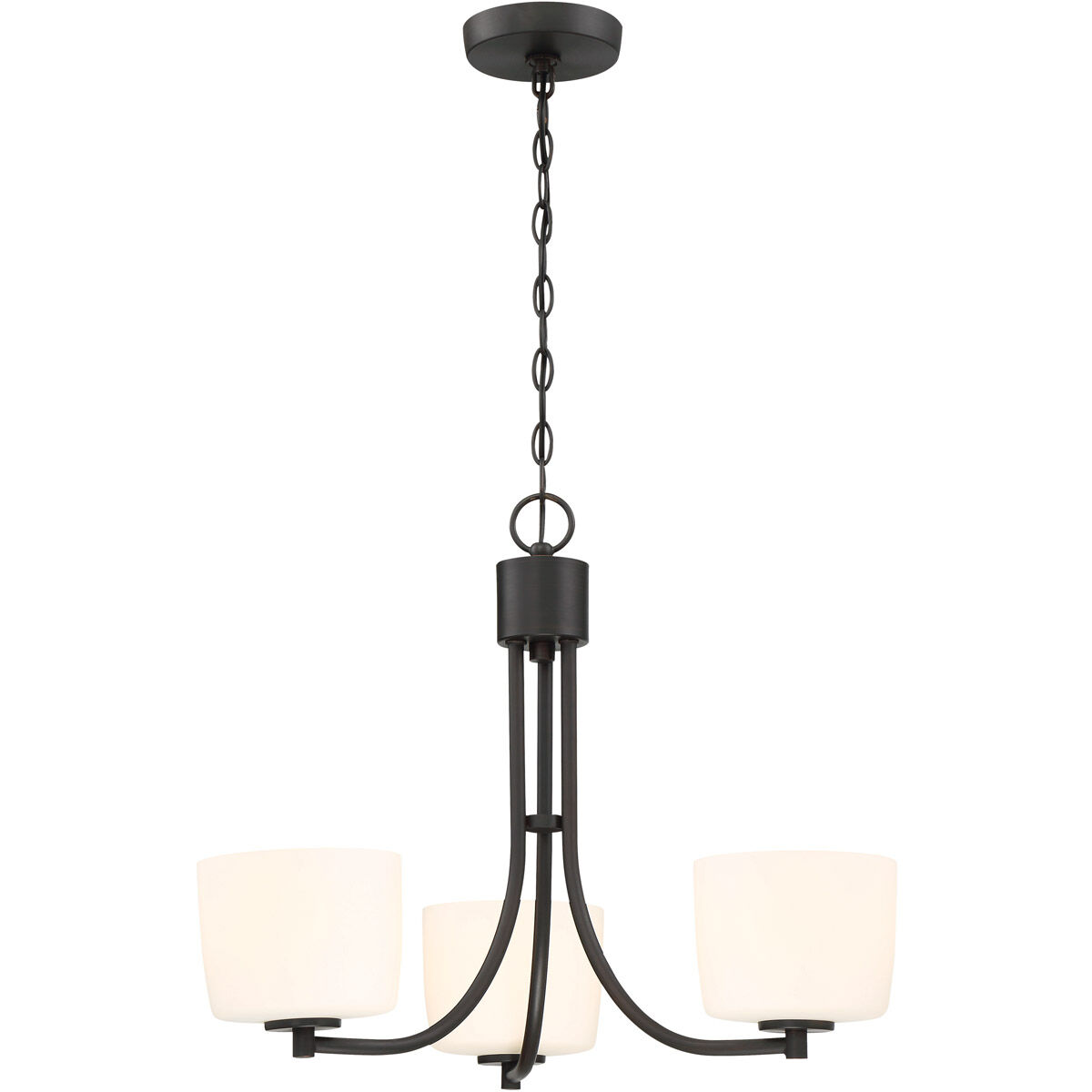 Clarendon 3 Light 22 inch Aged Bronze Brushed Chandelier Ceiling Light