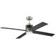 Gregory 56 inch Brushed Polished Nickel and Flat Black with Flat Black Blades Ceiling Fan in Brushed Polished Nickel / Flat Black