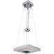 Balance LED 13 inch Chrome Pendant Ceiling Light, Square