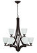 Almeda 9 Light 30 inch Old Bronze Chandelier Ceiling Light in Creamy Frosted Glass