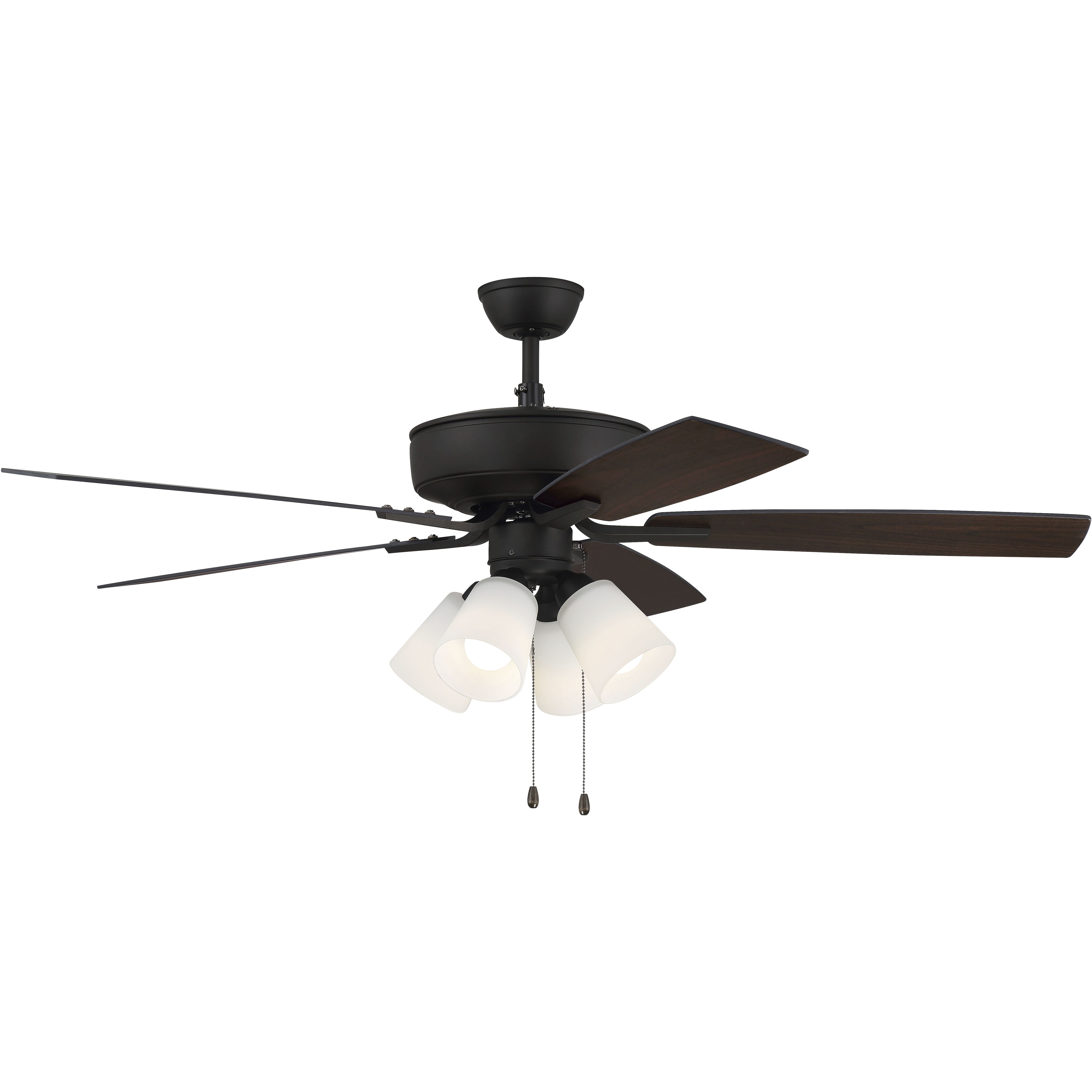 Pro Plus 114 52 inch Espresso with Espresso/Walnut Blades Contractor Ceiling Fan