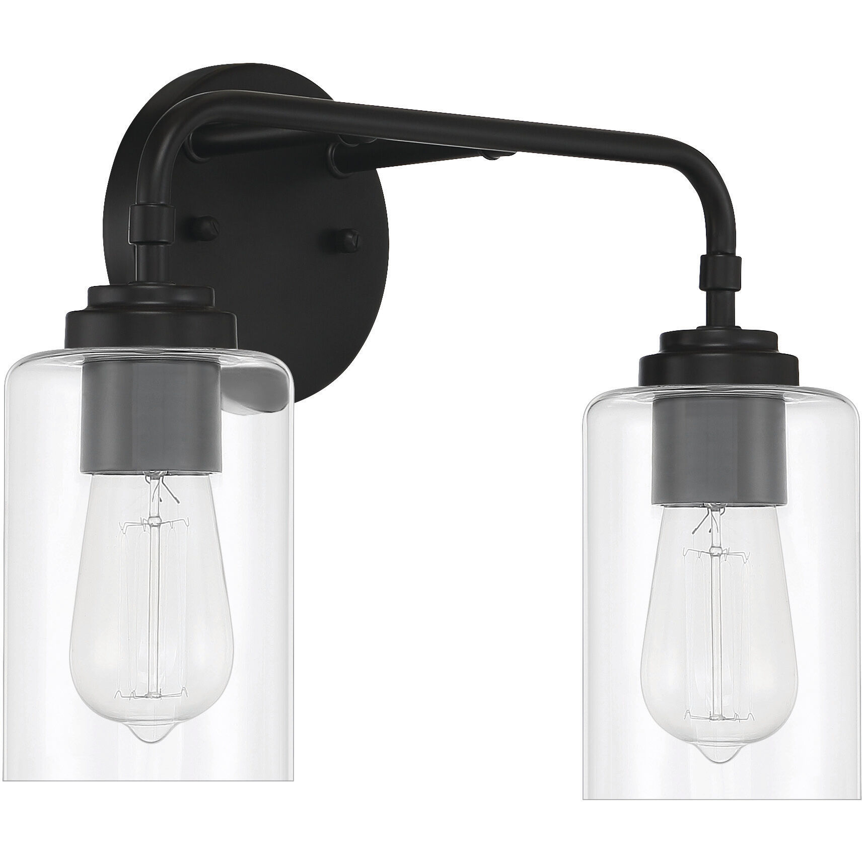 Stowe 2 Light 15 inch Flat Black Vanity Light Wall Light