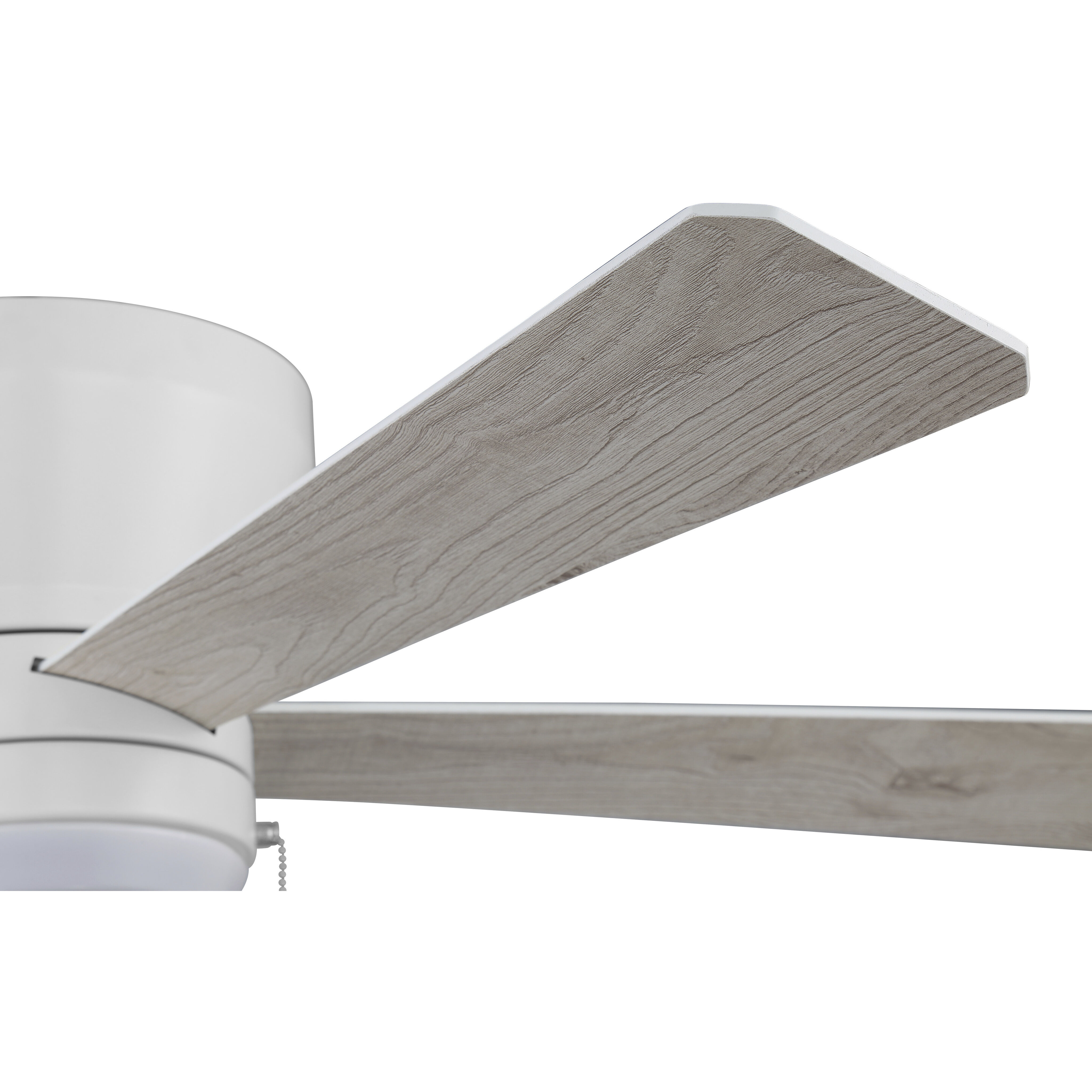 Merit 52 inch White with White/Washed Oak Blades Ceiling Fan