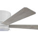 Merit 52 inch White with White/Washed Oak Blades Ceiling Fan