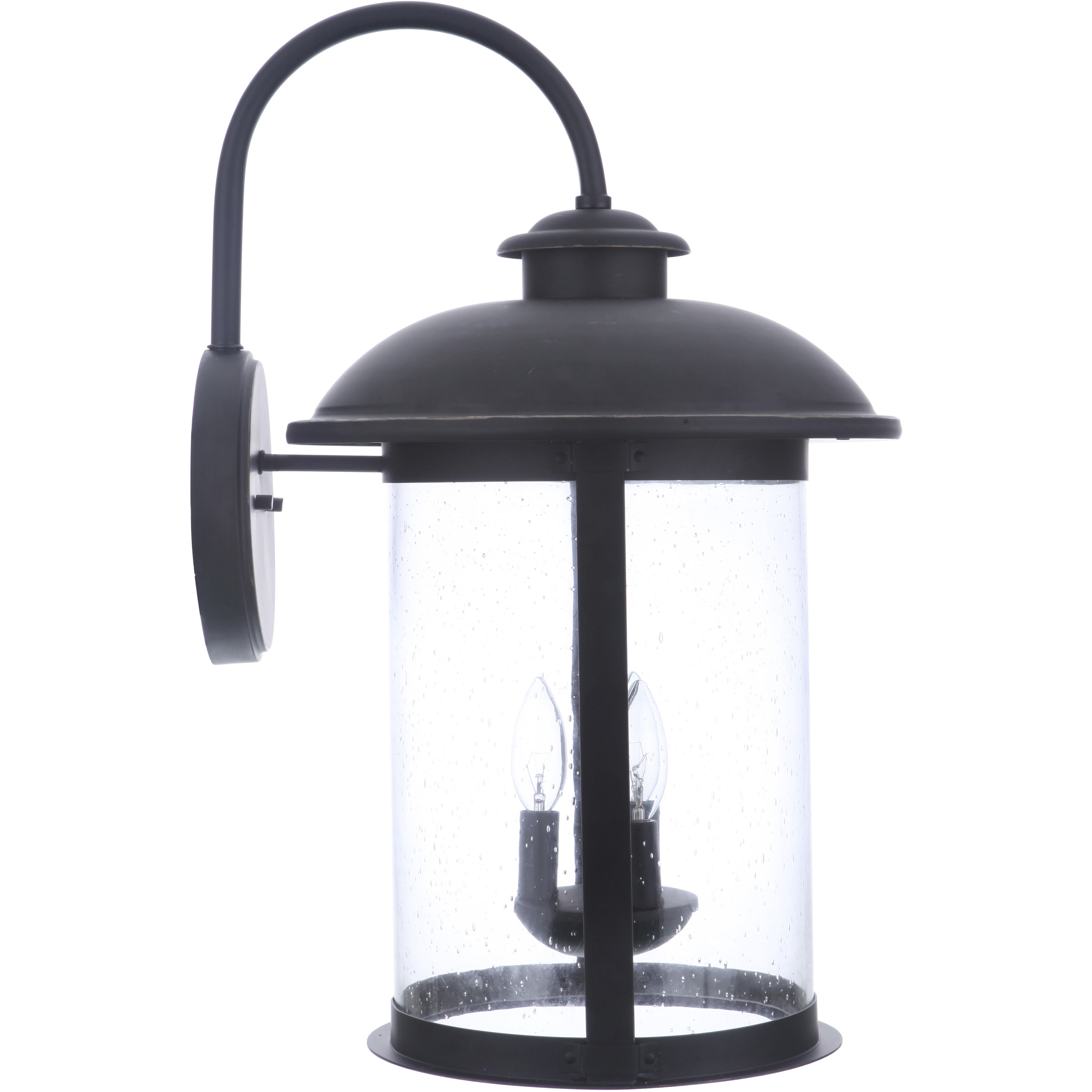 O'Fallon 3 Light 22 inch Dark Bronze Gilded Outdoor Wall Lantern