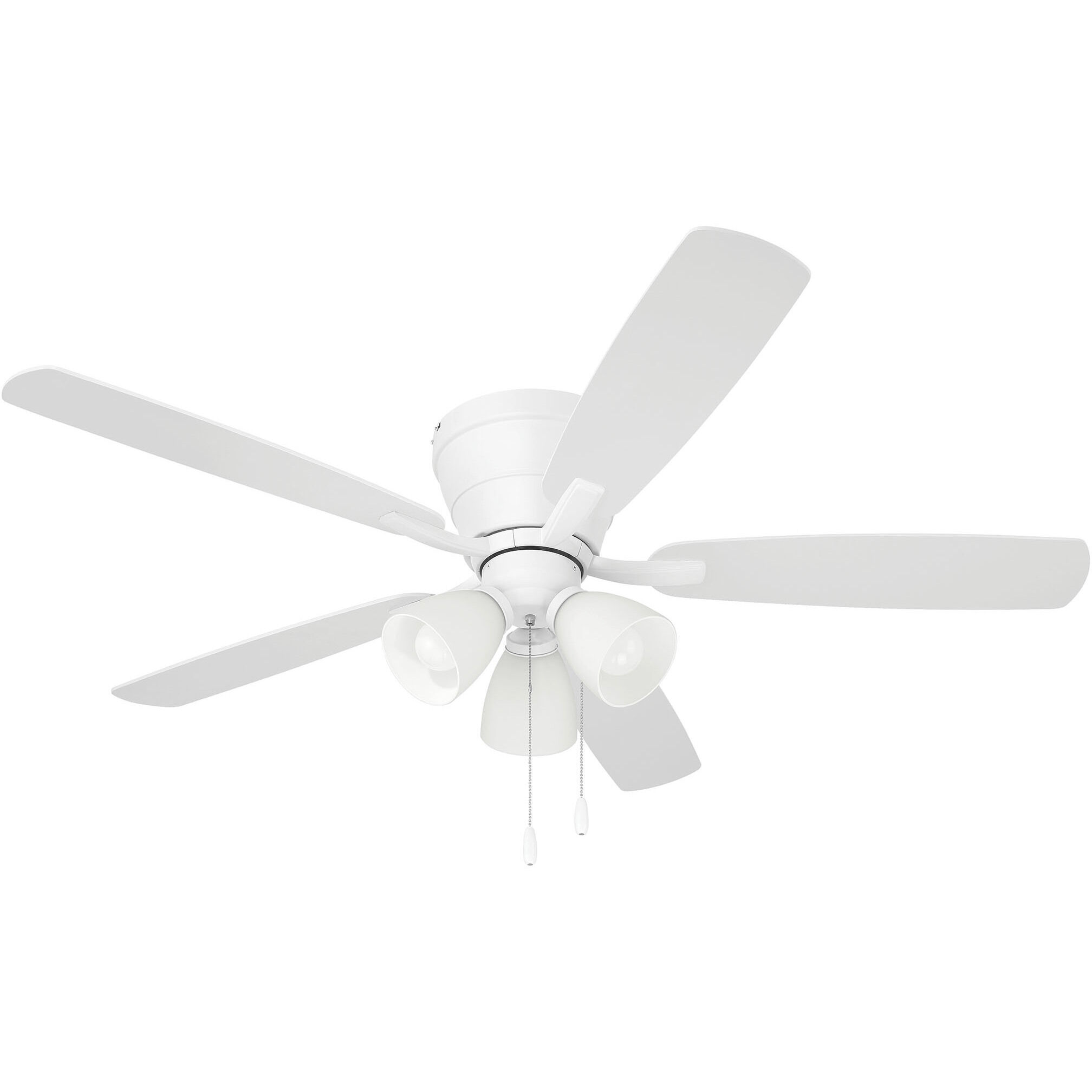 Wheeler 52 inch White with White/Washed Oak Blades Fan