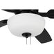 Wheeler 52 inch Flat Black with Flat Black/Greywood Blades Fan