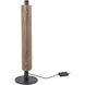 Cameron 21.46 inch 8 watt Flat Black/Walnut Table Lamp Portable Light