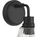 Pleated 1 Light 7.13 inch Flat Black Wall Sconce Wall Light