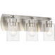 Hendrix 3 Light 20.5 inch Brushed Polished Nickel Vanity Light Wall Light