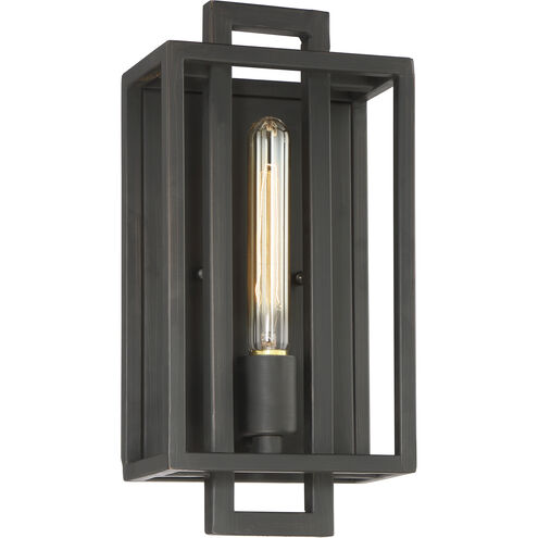 Cubic 1 Light 7 inch Aged Bronze Brushed Wall Sconce Wall Light
