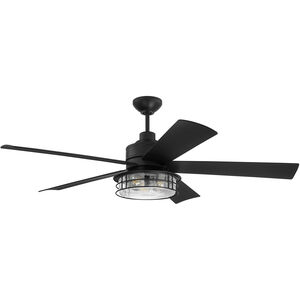 Garrick 56 inch Flat Black Indoor/Outdoor Ceiling Fan