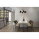 Blake 6 Light 30 inch Flat Black/Satin Brass Chandelier Ceiling Light