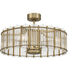 Reveal 24 inch Satin Brass with Clear Acrylic Blades Fandelier