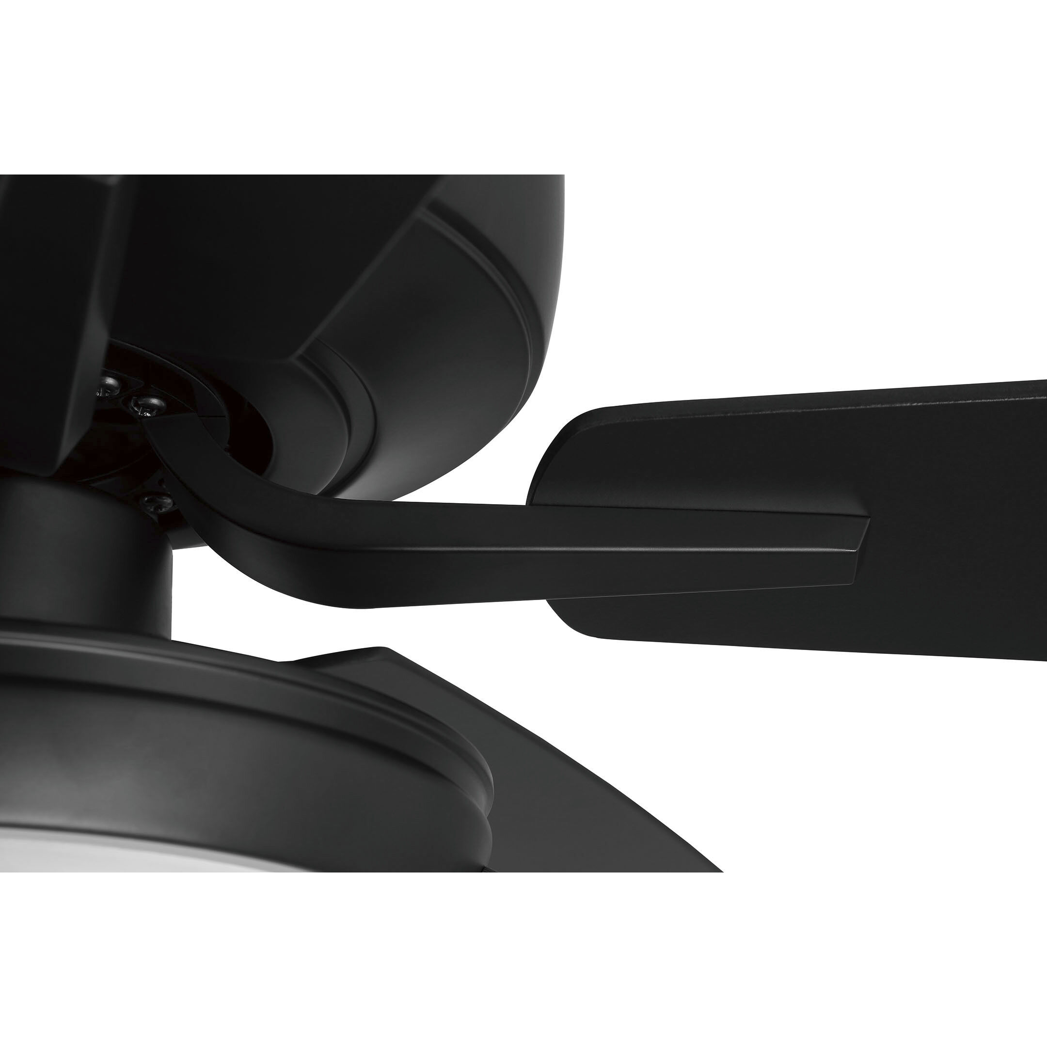 Pro Plus 119 52 inch Flat Black with Flat Black/Grey Wood Blades Contractor Ceiling Fan, Pan