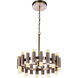 Simple Lux LED 20 inch Satin Brass Chandelier Ceiling Light