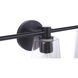 Emilio 3 Light 23 inch Flat Black Vanity Light Wall Light