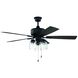 Neighborhood Kate 52 inch Flat Black with Black Walnut/Grey Walnut Blades Ceiling Fan