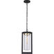 Neo 1 Light 8 inch Midnight / Satin Brass Outdoor Pendant