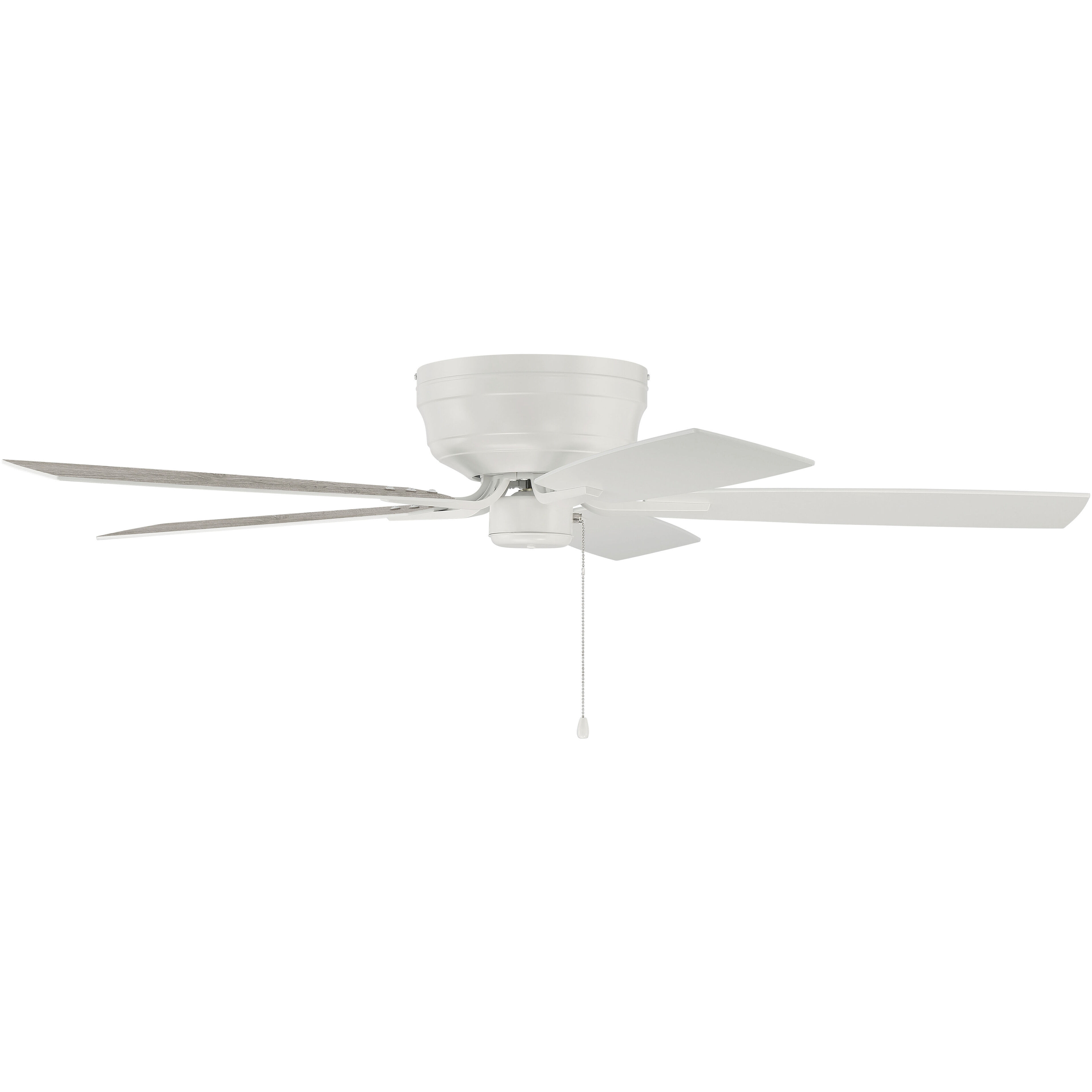 Pro Plus Hugger 52 inch White with Reversible White/Washed Oak Blades Contractor Fan