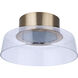 Centric LED 14 inch Satin Brass Flushmount Ceiling Light