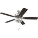 Pro Plus 101 52 inch Brushed Polished Nickel with Driftwood/Grey Walnut Blades Contractor Ceiling Fan