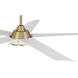 Frye 52 inch Satin Brass and White with White Blades Indoor Ceiling Fan